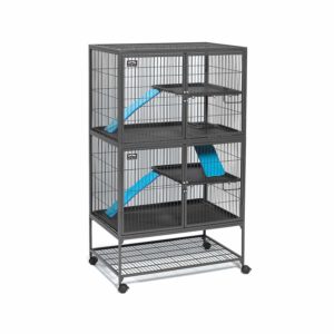 Marchioro Sara 82 C3 Cage For Small Animals With Wheels 32.25 Inches Blue